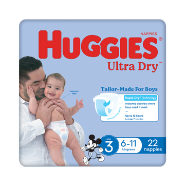 Huggies Ultra Dry for Boys Size 3 (6-11kg) 88 Pack