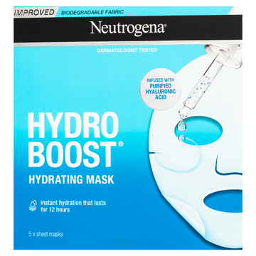 Neutrogena® Hydro Boost Hyaluronic Acid Hydrating Face Sheet Mask 5 Pack