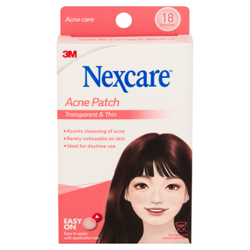 NEXCARE Acne Patch Transparent & Thin 18 Pack