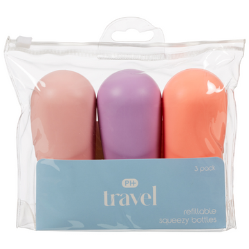 PHARMACY HEALTH Refillable Silicone Bottles Medium 80mL 3 Pack