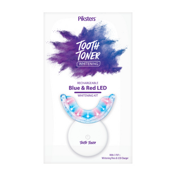 Piksters Tooth Toner Whitening Blue and Red LED Whitening Kit 1 Kit