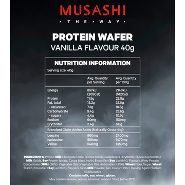 Musashi Protein Wafer Vanilla 40g