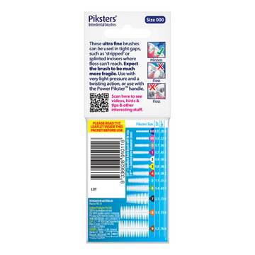 Piksters Interdental Brushes Navy Size 000 10 Pack
