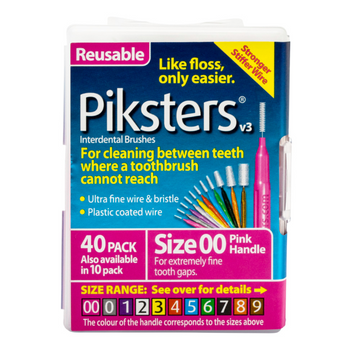 Piksters Interdental Brushes Pink Size 00 40 Pack