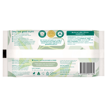 GAIA Biodegradable Water Wipes 20 Pack