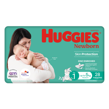 Huggies Newborn for Boys & Girls Size 1 (up to 5kg) 112 Pack