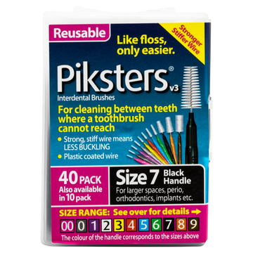 Piksters® Interdental Brushes Black Size 7 40 Pack