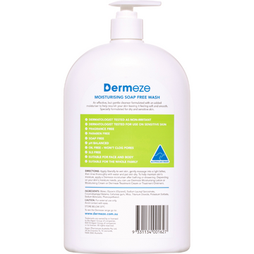 Dermeze Moisturising Soap Free Wash 1 L