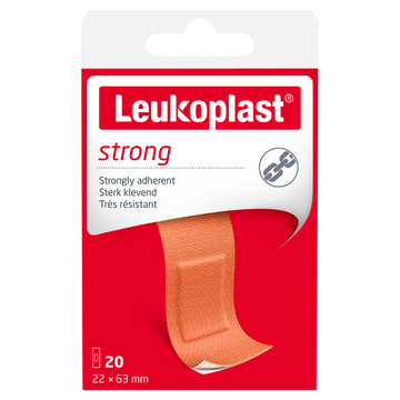 LEUKO Leukoplast Strong First Aid Dressings 22mm x 63mm 20 Pack