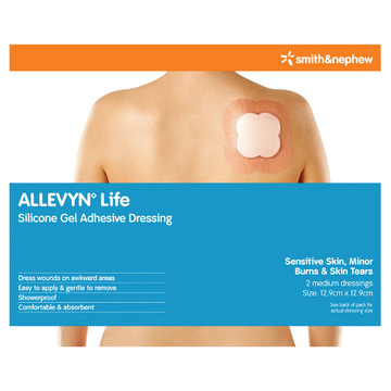 ALLEVYN Adhesive Foam Dressing 7.5cm x 7.5cm 2 Pack