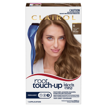 Clairol Root Touch Up Permanent Hair Colour 6 Light Brown 1 Pack