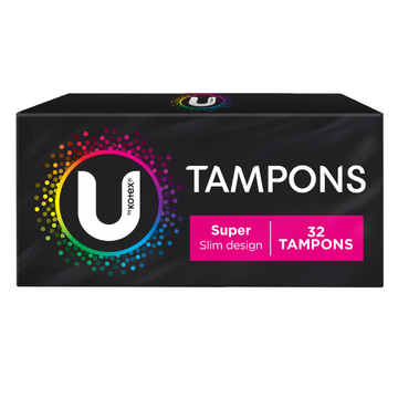 Kotex Tampons Ultra Absorbent Super Slim Tampon Sanitary Period Care 32 Pack
