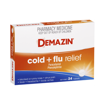 Demazin Original 6 Hour Cold + Flu Relief 12 Tablets