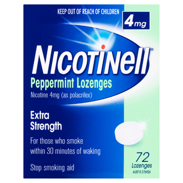 Nicotinell Nicotine 4mg Regular Strength Peppermint 72 Lozenges