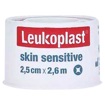 LEUKO Leukoplast Skin Sensitive Wide Arch Fixation 2.5cm x 2.6m 1 Each