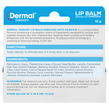 Dermal Therapy Dermal Therapy Lip Balm Enriched with PawPaw 10g