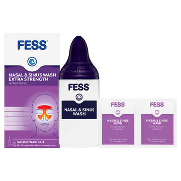 FESS Nasal & Sinus Wash Extra Strength Saline Wash Kit 6 x 6.3g