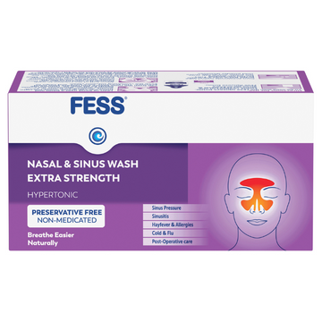 FESS Nasal & Sinus Wash Extra Strength Saline Wash Refill Sachets 24 x 6.3g