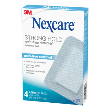 NEXCARE Strong Hold Pain Free Removal Adhesive Pads 4 Pack