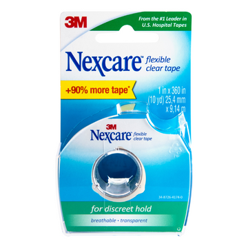 NEXCARE Flexible Clear Tape Dispenser 25.4mm x 9.14m 1 Roll