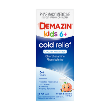 Demazin Cold Relief Colour Free Syrup 100mL