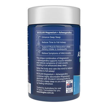 Bioglan Magnesium + Ashwagandha 60 tablets