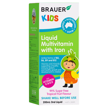 Brauer Kids Multivitamin With Iron 200Ml