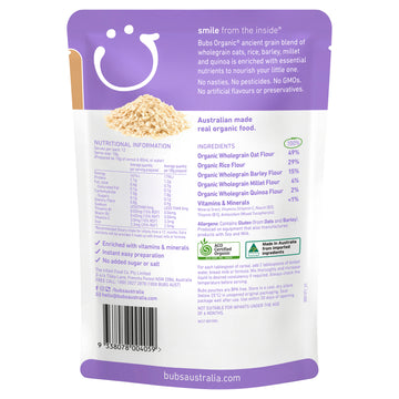 Bubs Org Anct Grn Porridge 125G