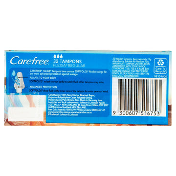 Carefree Tampon Flexia Regular 32Pk