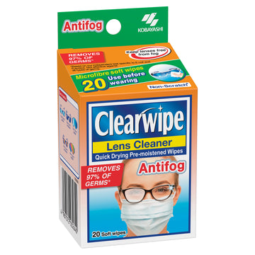 Clearwipe Antifog Wipes 20Pk