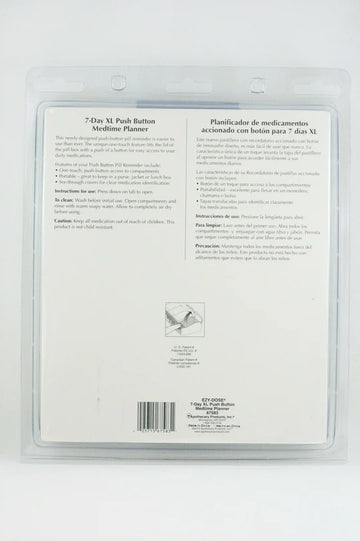 Ezy Dose Push Medtime Planner 7 Day Xl