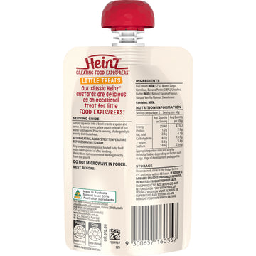 Heinz Little Treats Banana Custard 120g Pouch 6+ Months Baby Puree Feeding Food