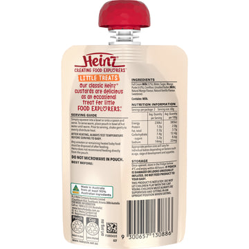 Heinz Little Treats Mango & Vanilla Custard 120g 8+ Baby Smooth Feeding Food