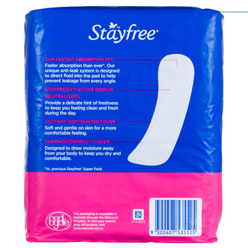 Stayfree Pad Super No Wing 18Pk