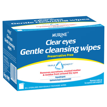 Murine Clear Eyes Wipes 30Pk