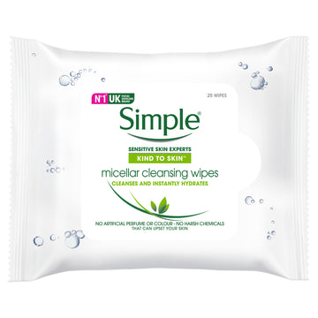 Simple Micellar Wipes 25Pk