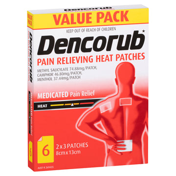 Dencorub Heat Patches 6Pk