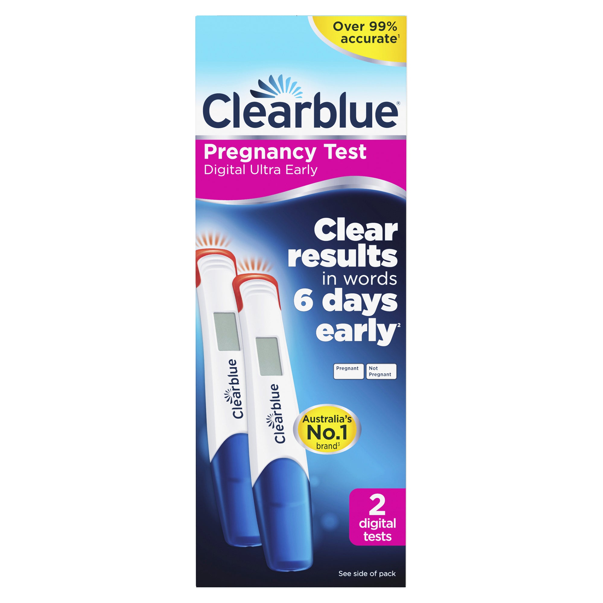 Clearblue Early Preg Test 2Pk pre-school-plan-digital-pregnancy-test-clicks