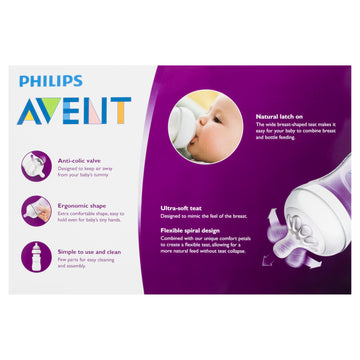 Philips Avent Natural Newborn Feeding Baby Bottles Starter Set Ultra Soft Teat