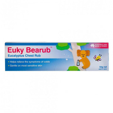 Euky Bear Baby Chest Rub Eucalyptus Throat Nose Gentle Soothing Decongestant 50g