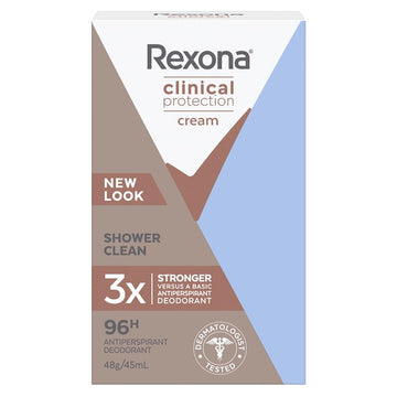 Rexona Antiperspirant Cream Clinical Shower Clean 45mL