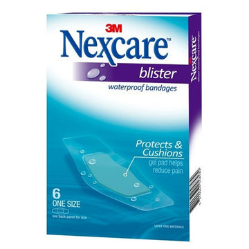 Nexcare Blister Waterproof 6 Strips Wound Bandages Gel Pad Plasters First Aid