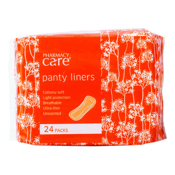 Pharmacy Care Women Ultra Thin Cotton Panty Liners Disposable Napkin Pads 24pcs