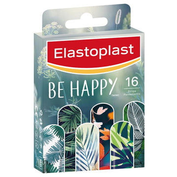 Elastoplast Be Happy Plastic Plasters First Aid Wound Bandages Strips 16 Pack