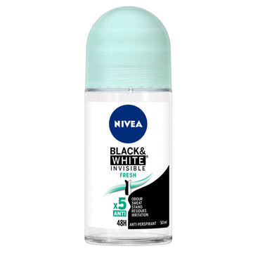 Nivea Invisible Black & White Fresh Roll On 48h Anti-Perspirant Deodorant 50mL