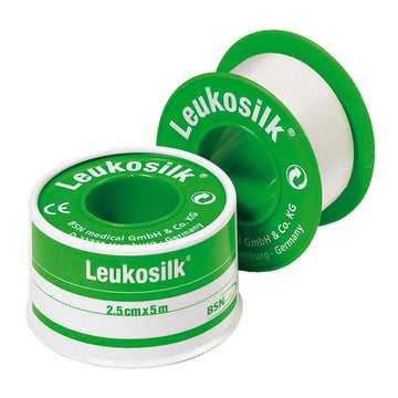 Leukosilk Tape Wound Dressing Fixation Adhesive Plaster First Aid 2.5Cm x 5M
