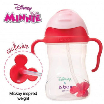 Bbox Disney Sippy Training Cup Minnie Leak Spill Proof Weighted Straw 360 Degree