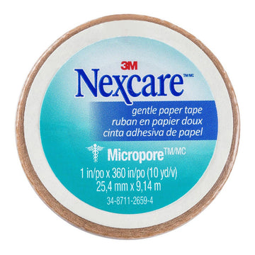 Nexcare Micropore Paper Tape Tan 25Mm Skin Adhesive Gentle Latex Free First Aid