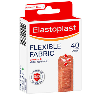 Elastoplast Flexible Fabric Strips Plasters Wound Bandages Dressings 40 Pack