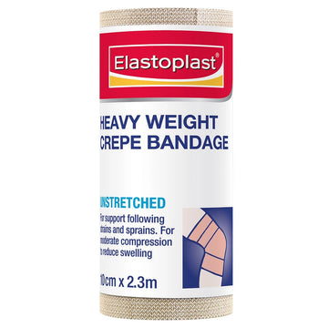 Elastoplast Heavy Weight Crepe Bandages Roll Gauze Dressings Tan 10Cm x 2.3M